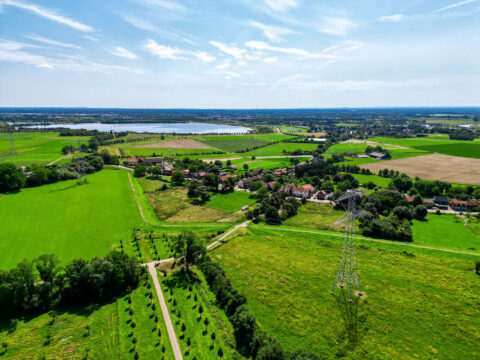 Luchtfoto van groen in gemeente Maasgouw